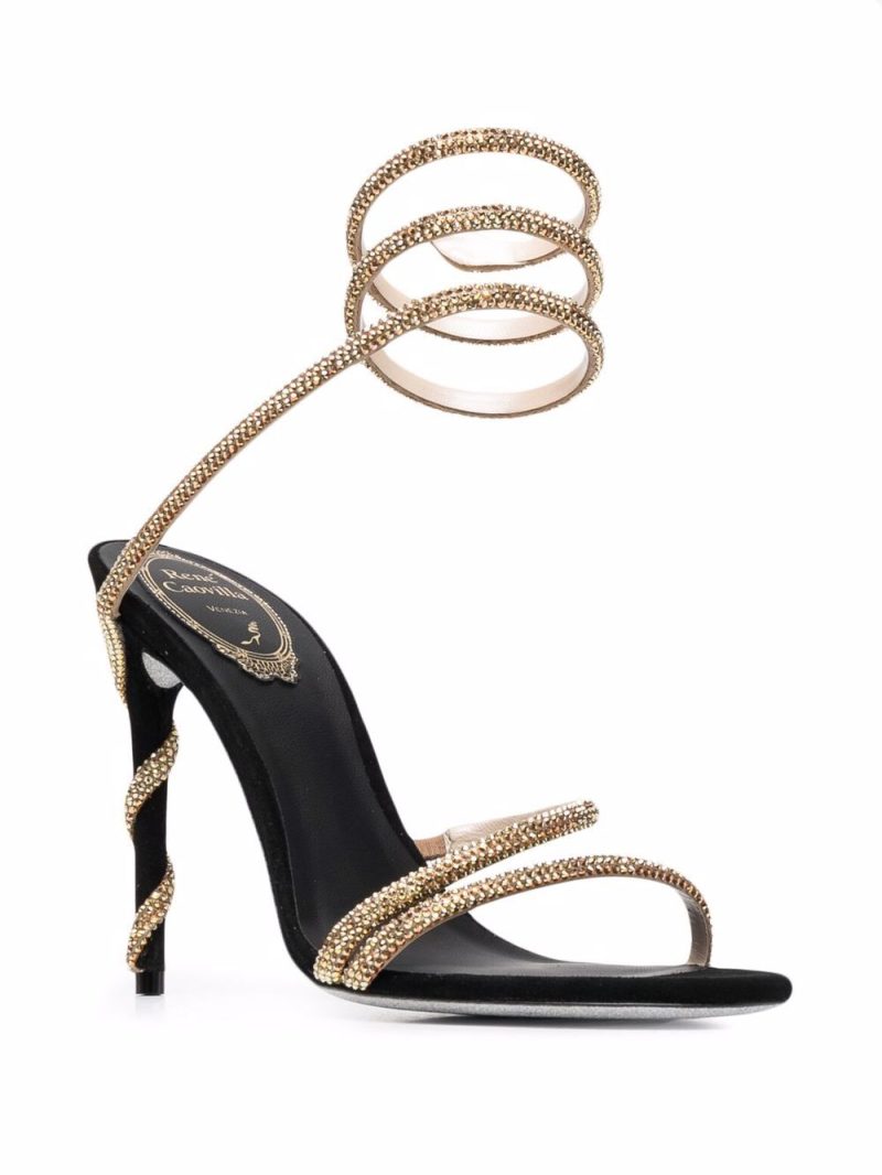 René Caovilla  Margot 120mm jewelled snake sandals