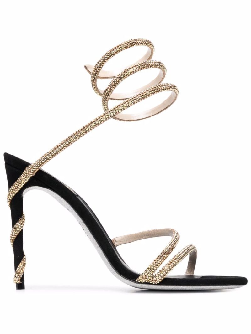 René Caovilla  Margot 120mm jewelled snake sandals