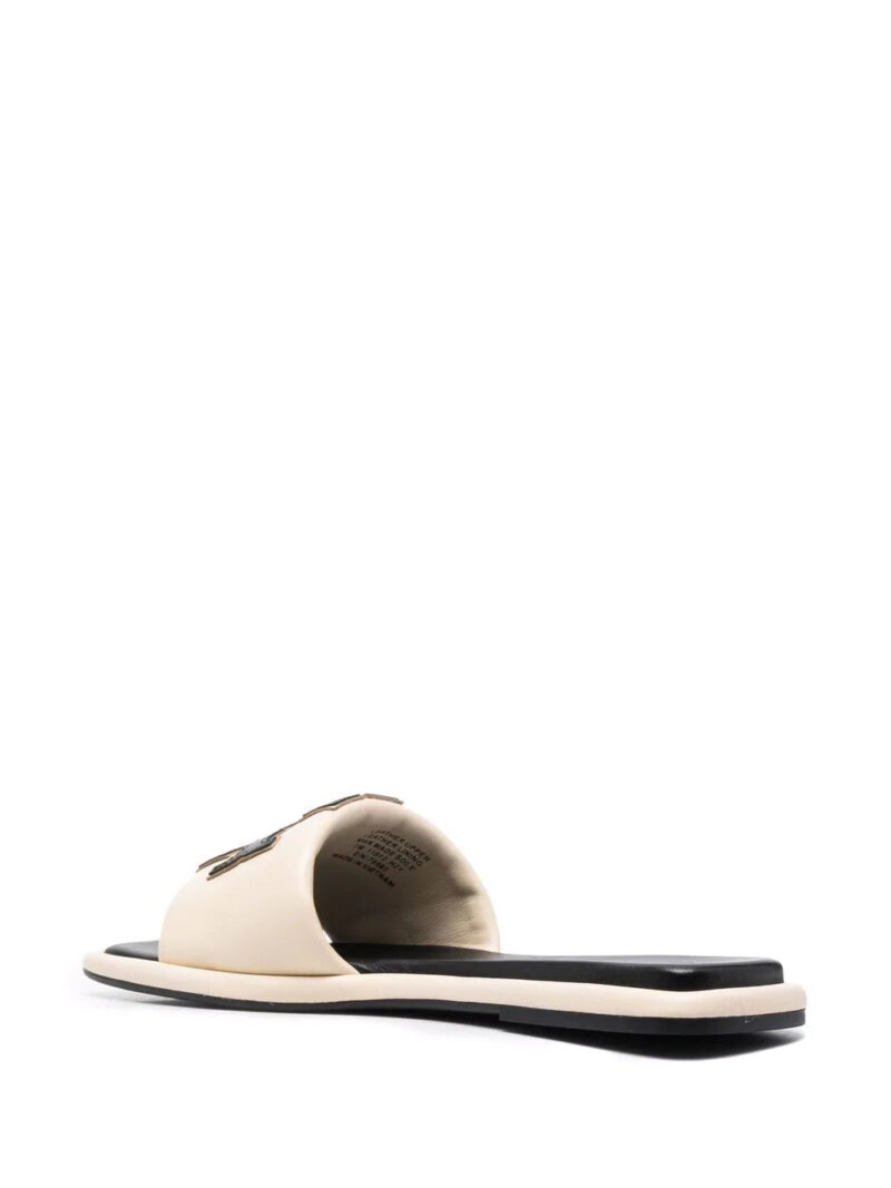 Tory Burch logo-patch slides