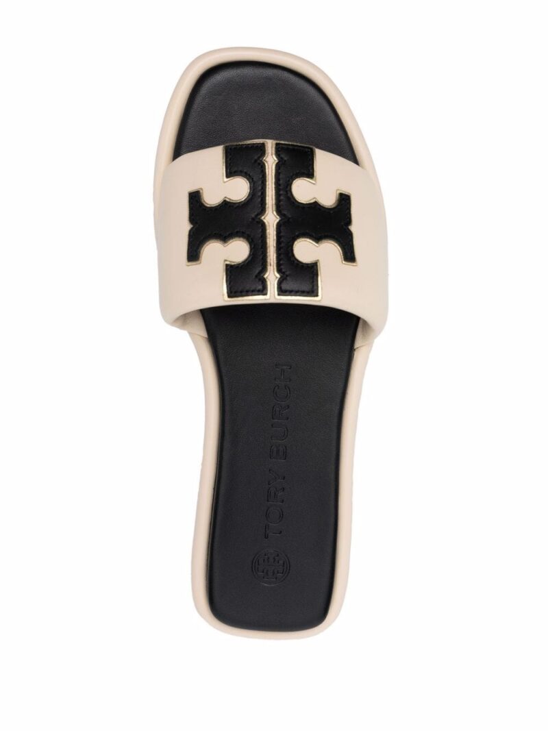Tory Burch logo-patch slides