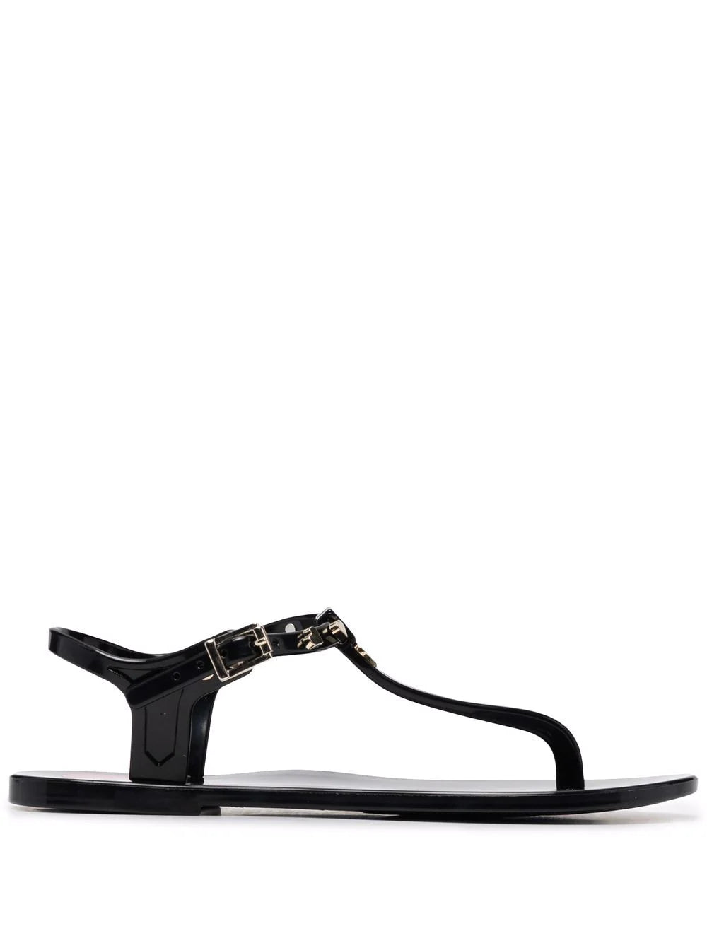 Moschino thong strap shiny sandals