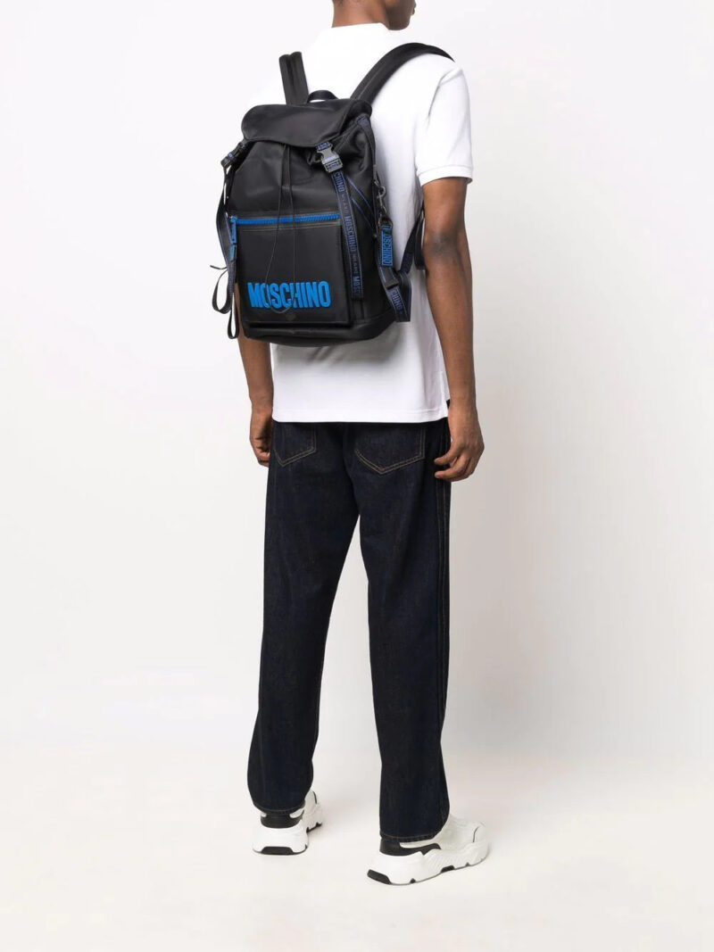 Moschino embossed-logo backpack
