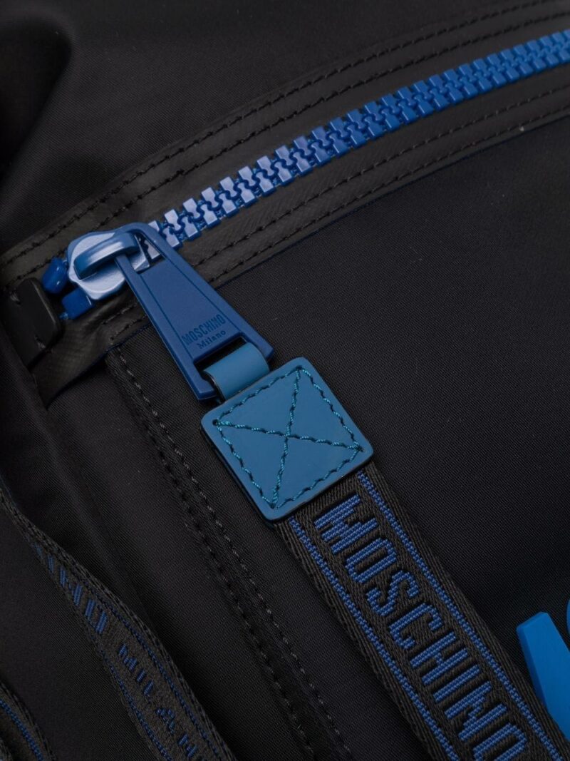 Moschino embossed-logo backpack