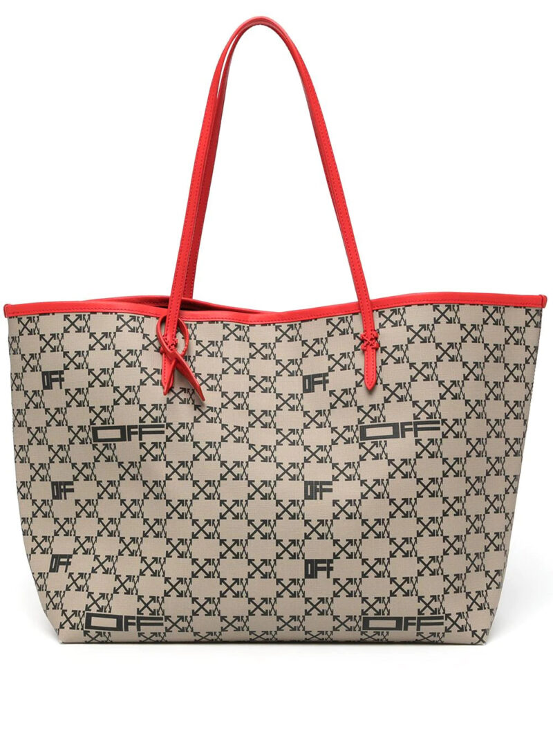 Off-white  Arrows-logo print tote bag