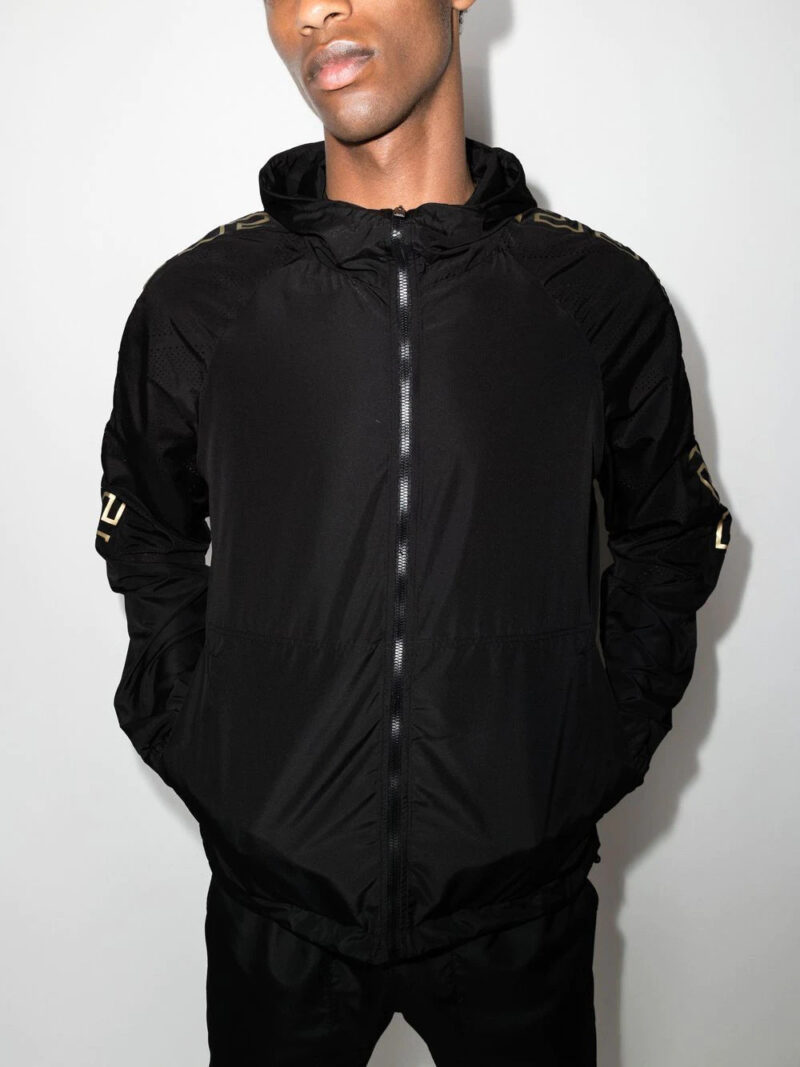 Versace La Greca-print zip-fastening hoodie