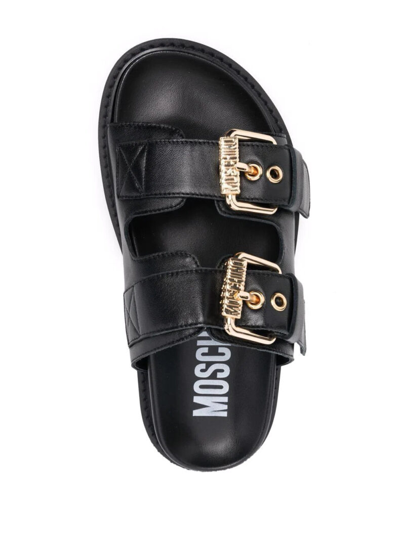 Moschino buckled double-strap sandals