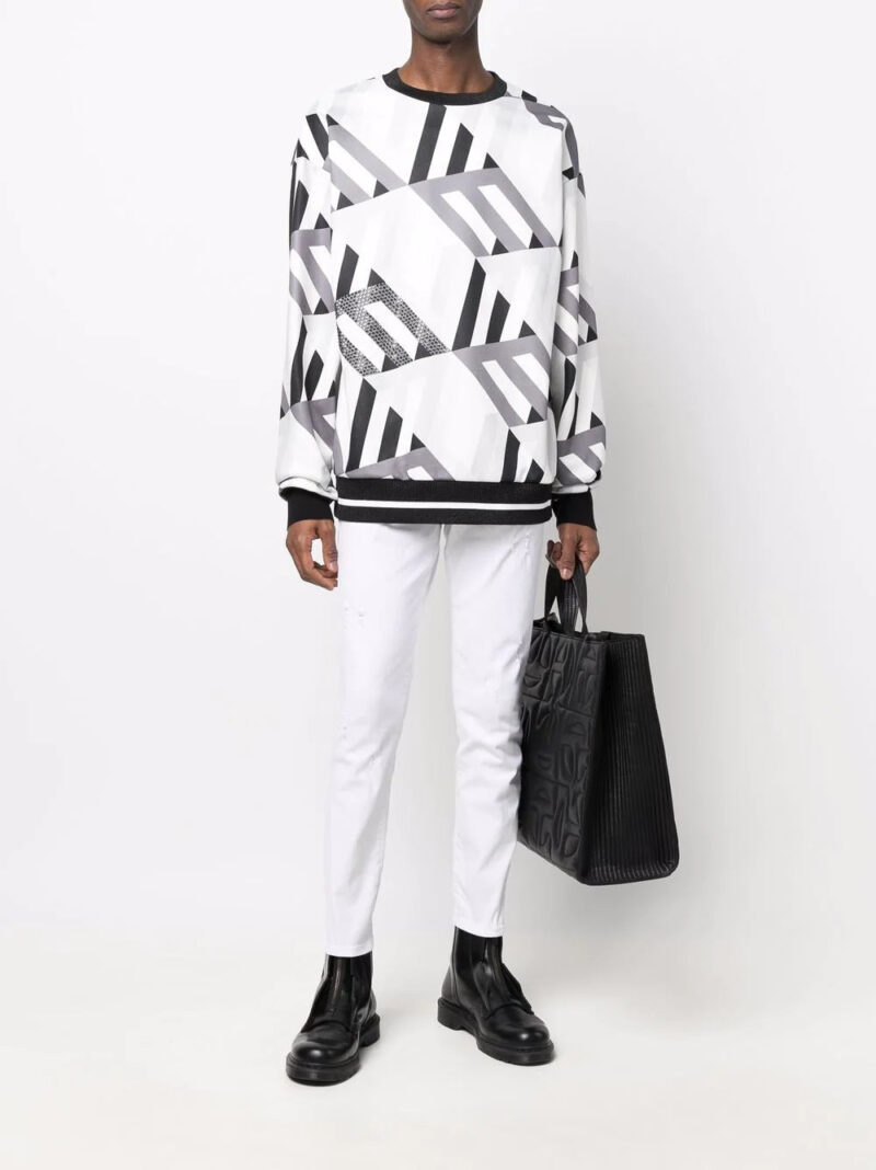 Phillip plein embroidered-logo slim-fit jeans