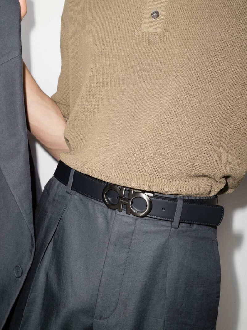Ferragamo Gancini double hook reversible belt
