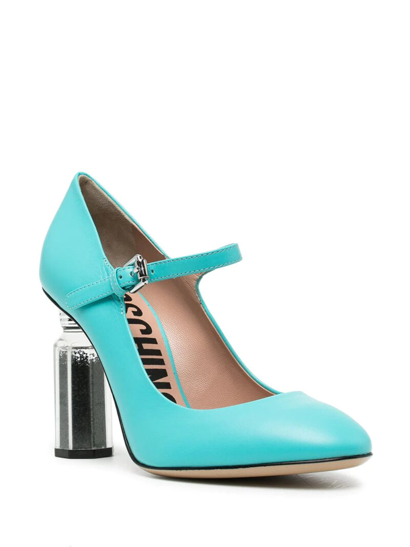 Moschino mirrored-heel leather sandals