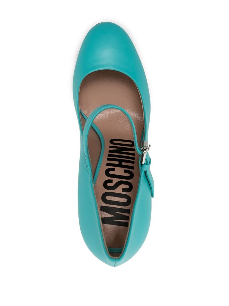 Moschino mirrored-heel leather sandals