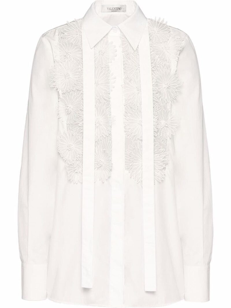 Valentino Garavani  appliqué-detail long-sleeve shirt
