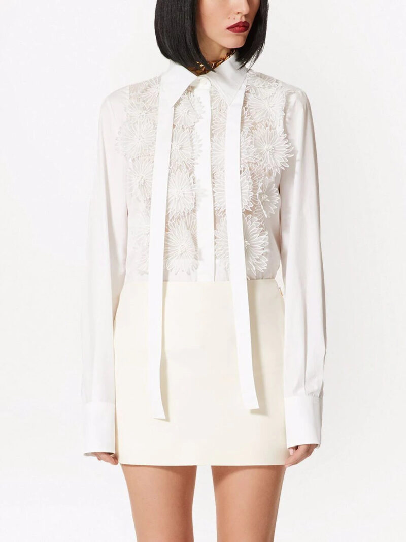 Valentino Garavani  appliqué-detail long-sleeve shirt