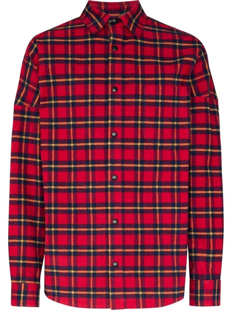 Palm Angels x Browns logo-print check shirt