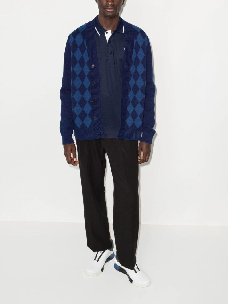Lacoste logo-patch long-sleeve polo shirt