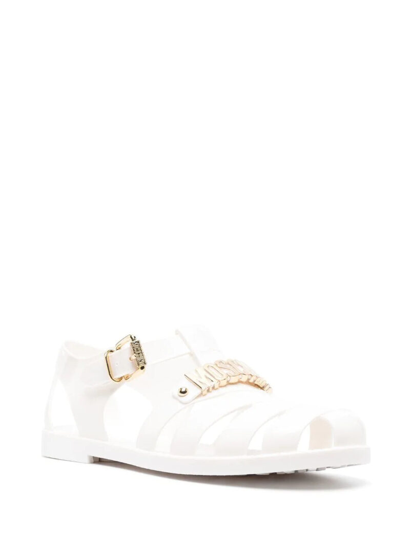 Moschino logo-plaque jelly sandals