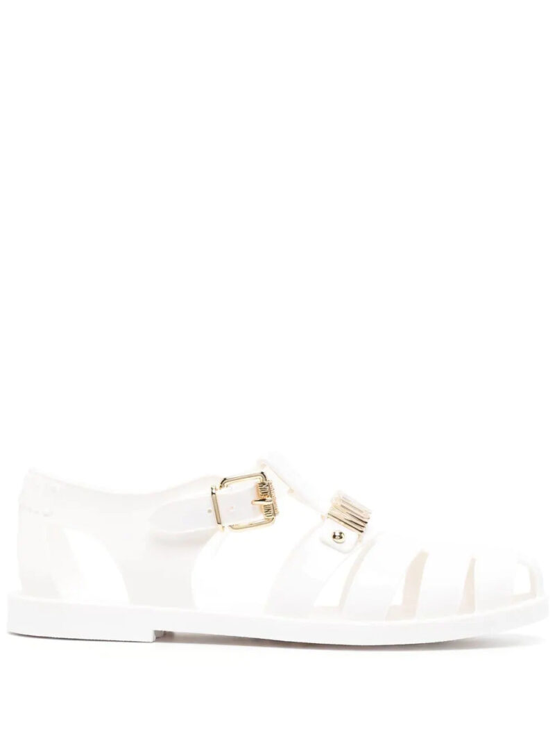 Moschino logo-plaque jelly sandals