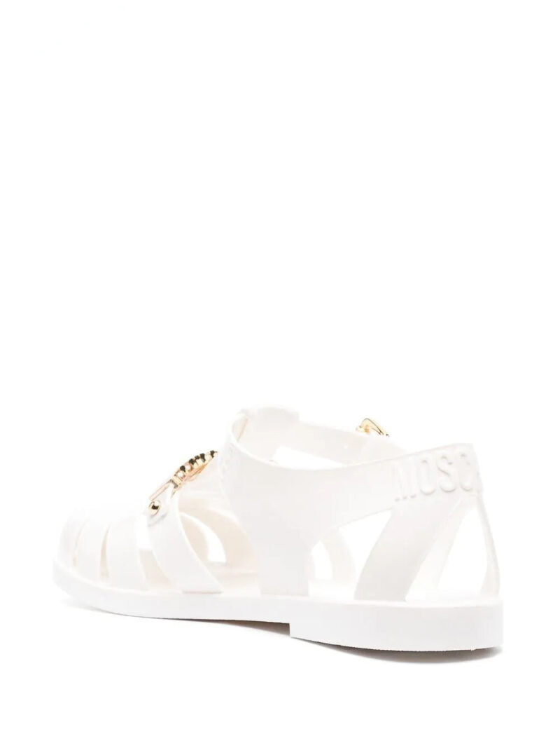 Moschino logo-plaque jelly sandals