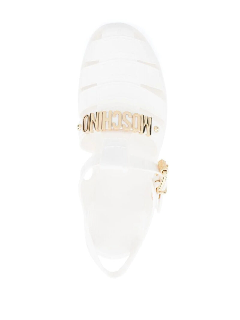 Moschino logo-plaque jelly sandals