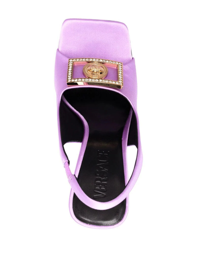 Versace Crystal 110mm satin sandals