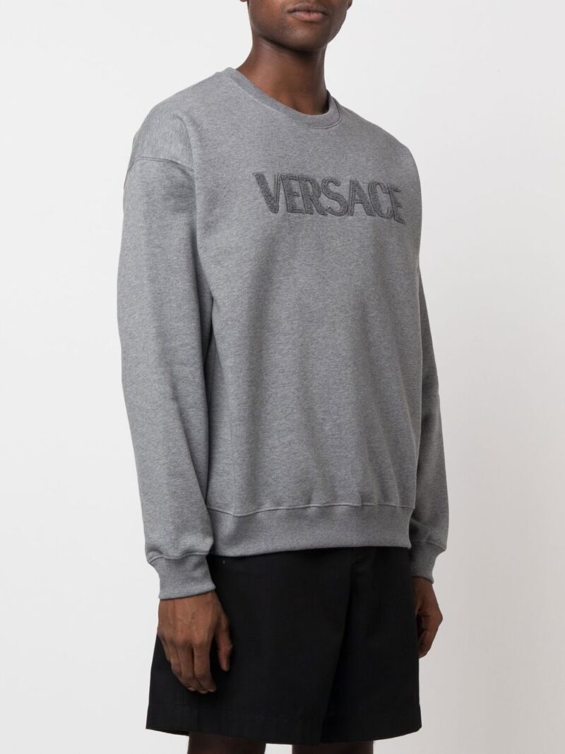 Versace  logo-embroidered jersey sweatshirt