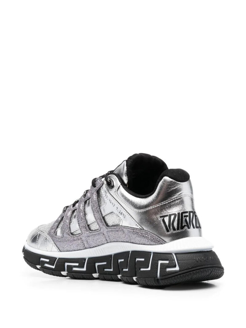 Versace logo-print shimmer sneakers