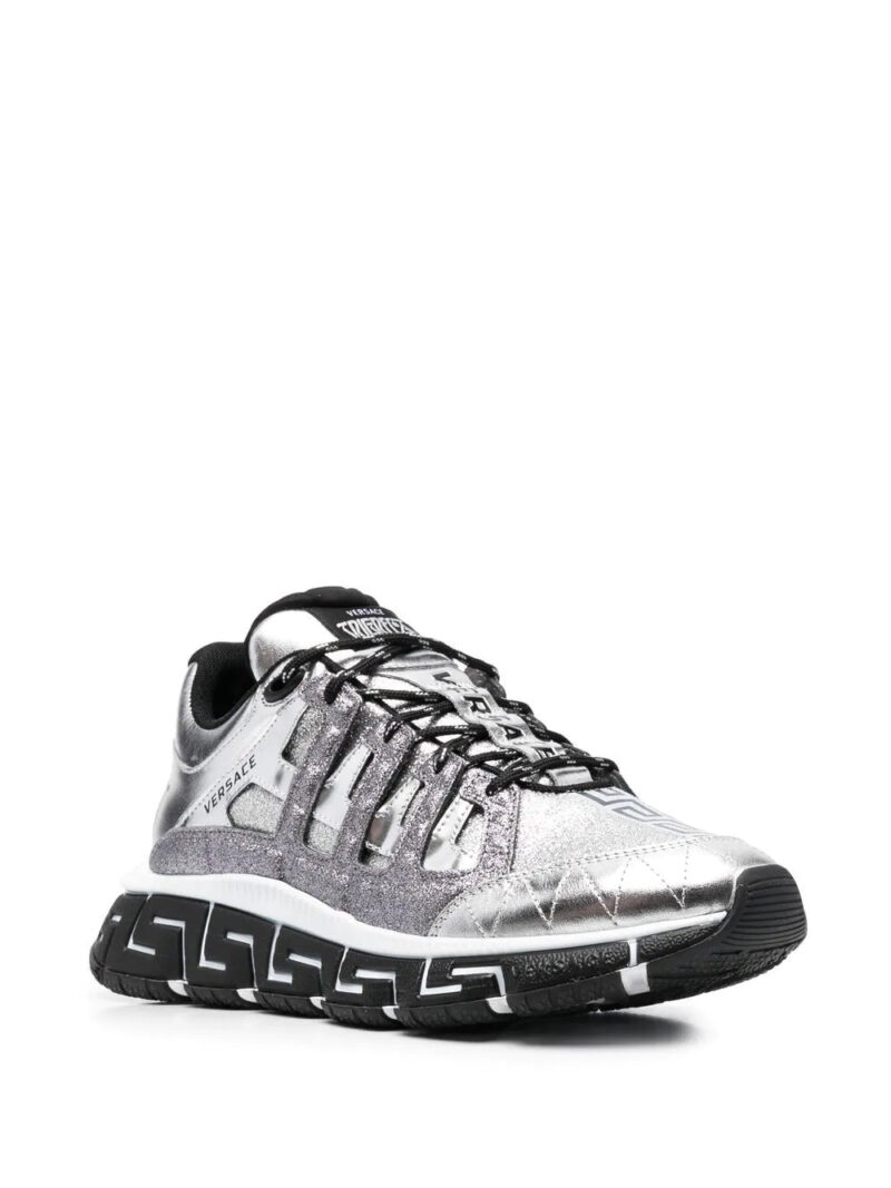 Versace logo-print shimmer sneakers
