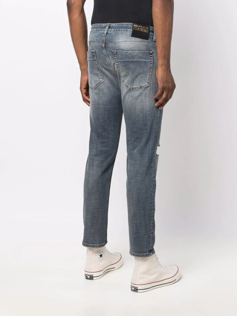 Versace Jeans Couture  ripped-detailing slim-fit jeans