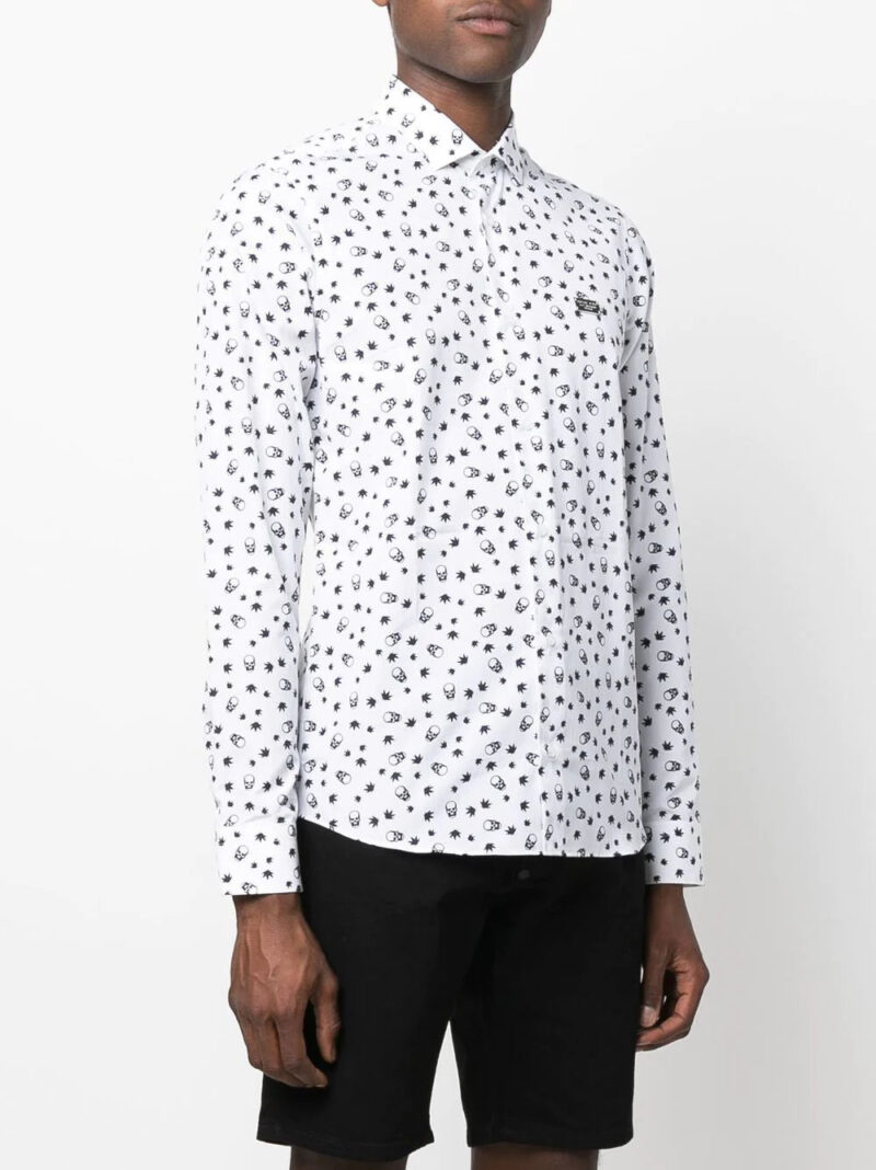 Phillip plein all-over skull-print shirt