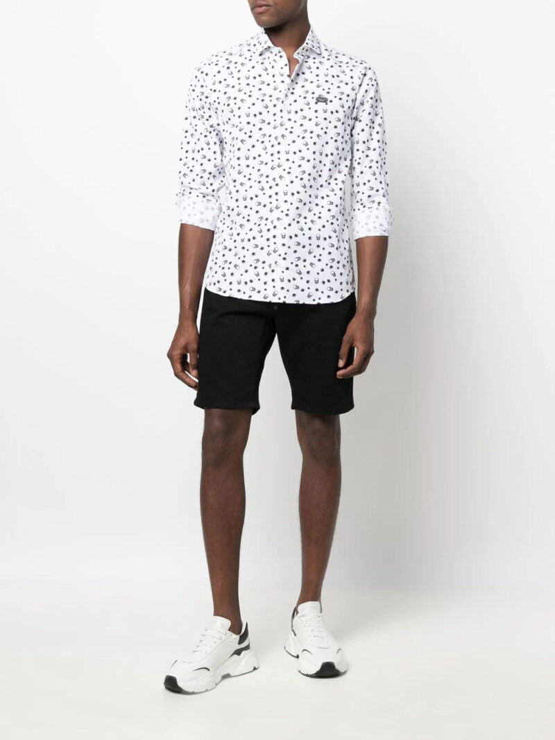 Phillip plein all-over skull-print shirt