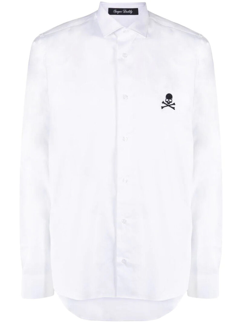 Phillip plein embroidered-skull detail shirt