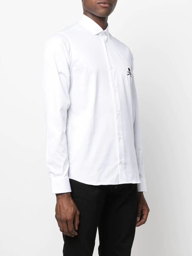 Phillip plein embroidered-skull detail shirt