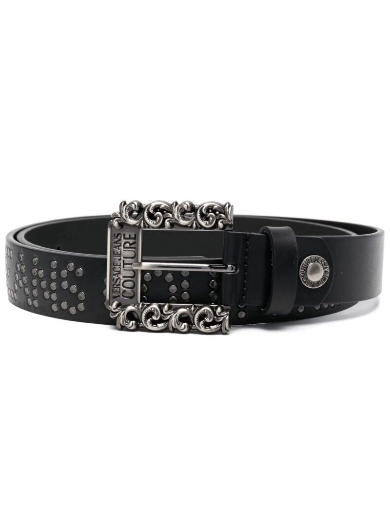 Versace Couture 1 baroque buckle leather belt