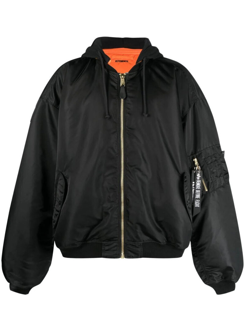 VETEMENTS  reversible hooded bomber jacket
