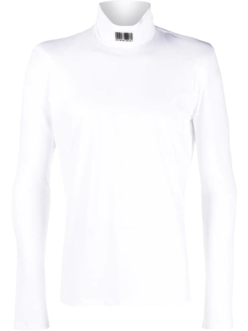 VTMNTS  barcode-detail turtleneck sweatshirt