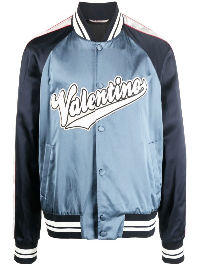 Valentino Garavani logo-patch bomber jacket