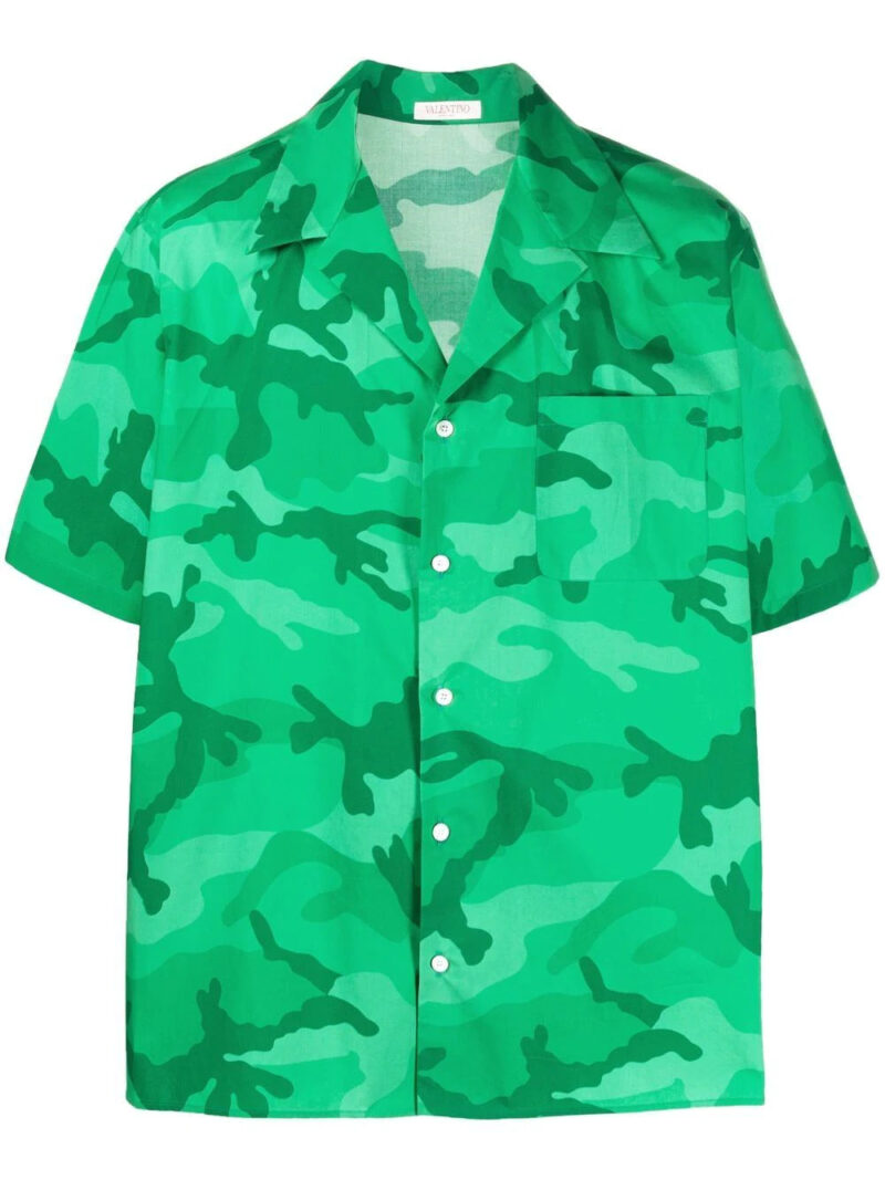 Valentino  camouflage print short-sleeve shirt