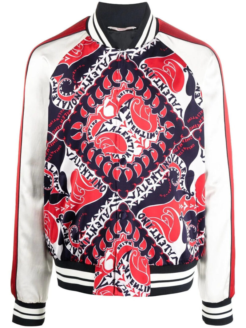 Valentino  bandana-print bomber jacket