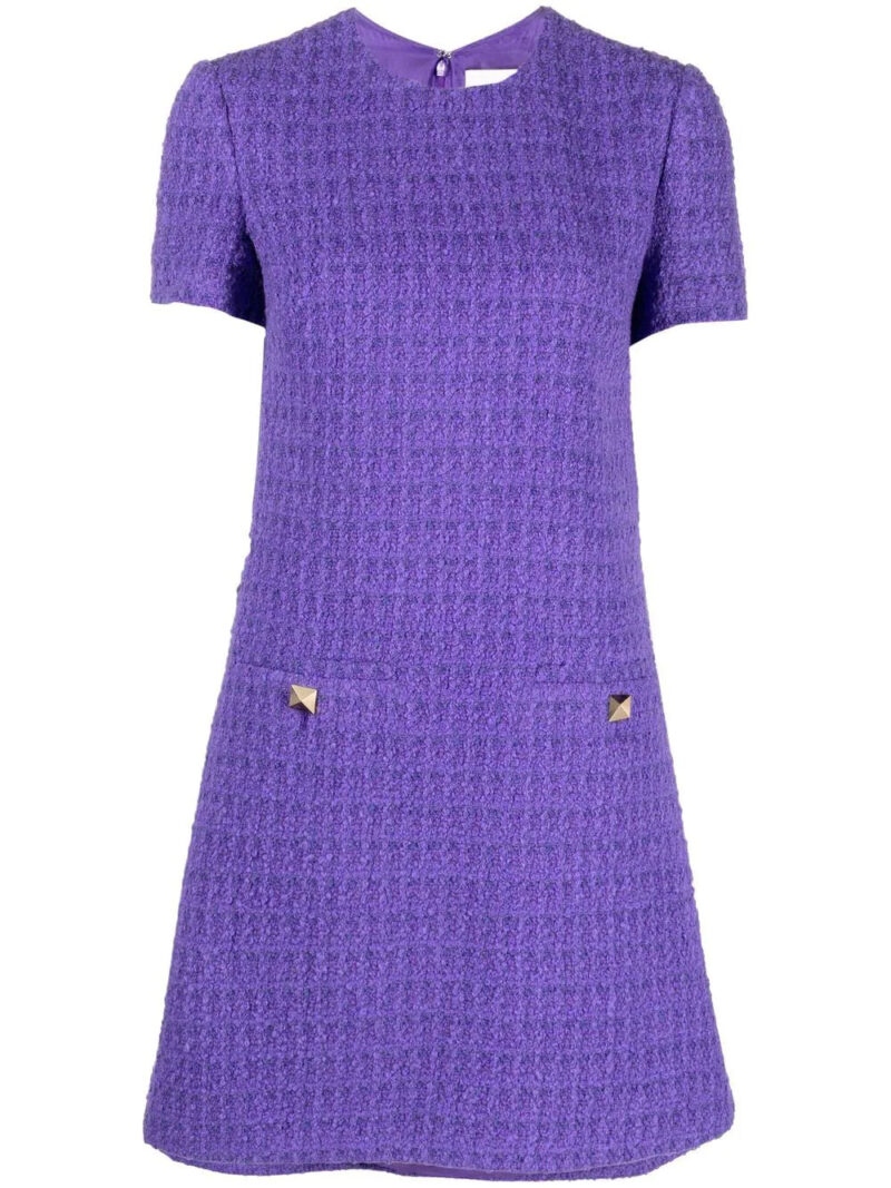 Valentino Garavani  short-sleeve tweed-style dress