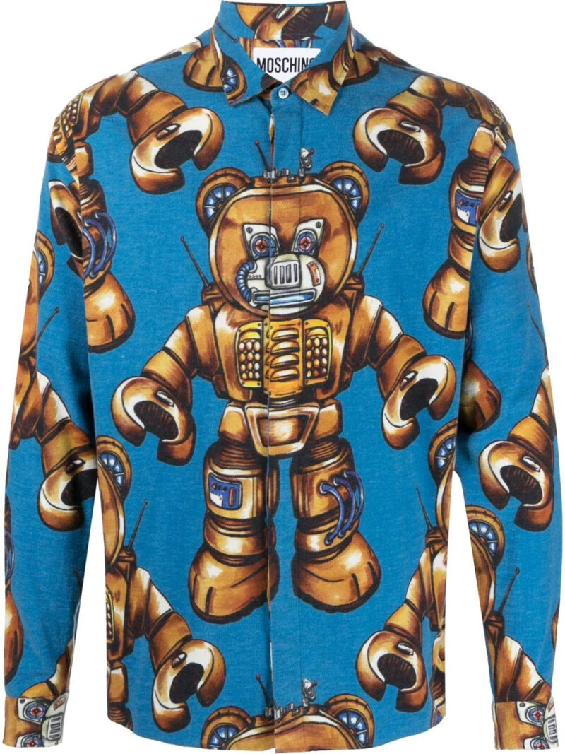 Moschino graphic-print long-sleeve shirt