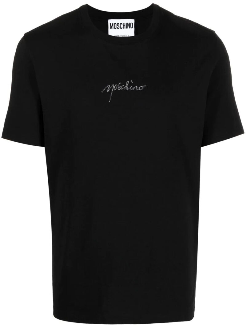 Moschino rhinestone-logo T-shirt
