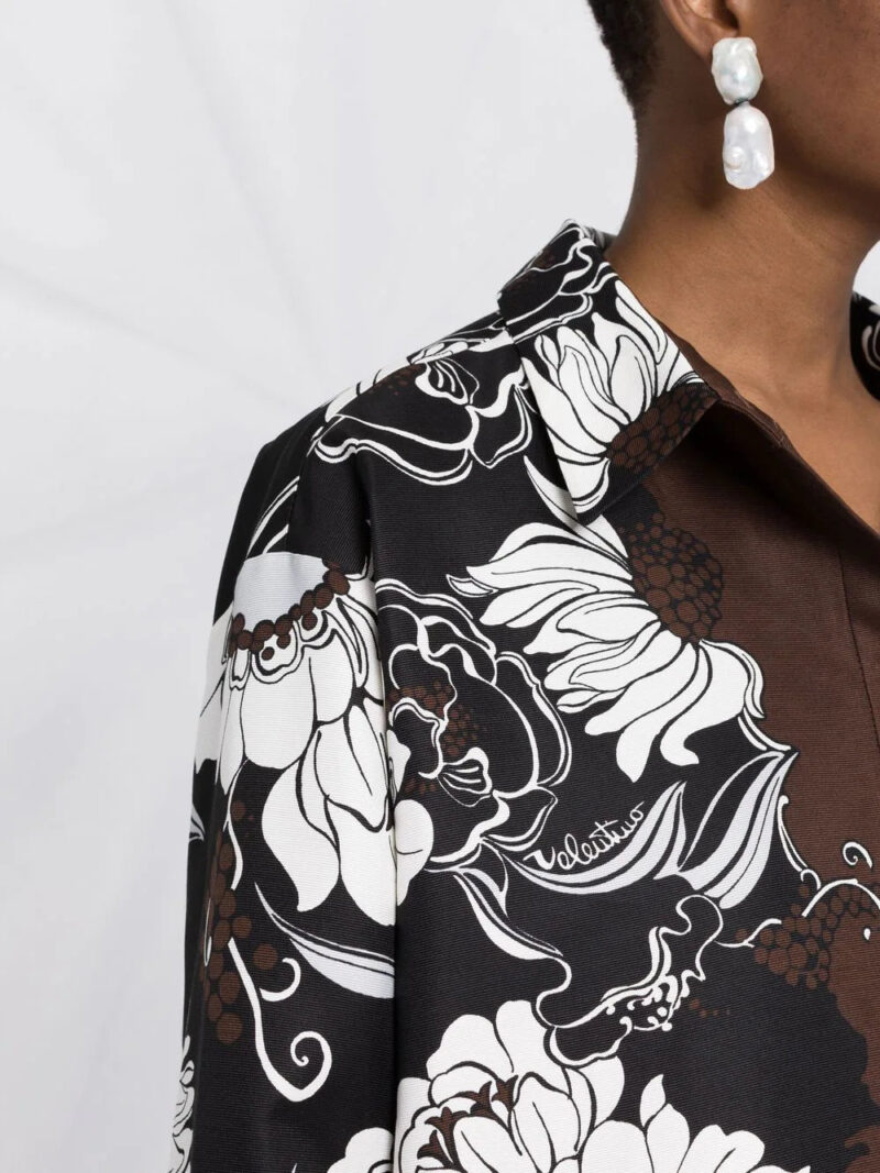 Valentino Garavani floral-print shirt dress