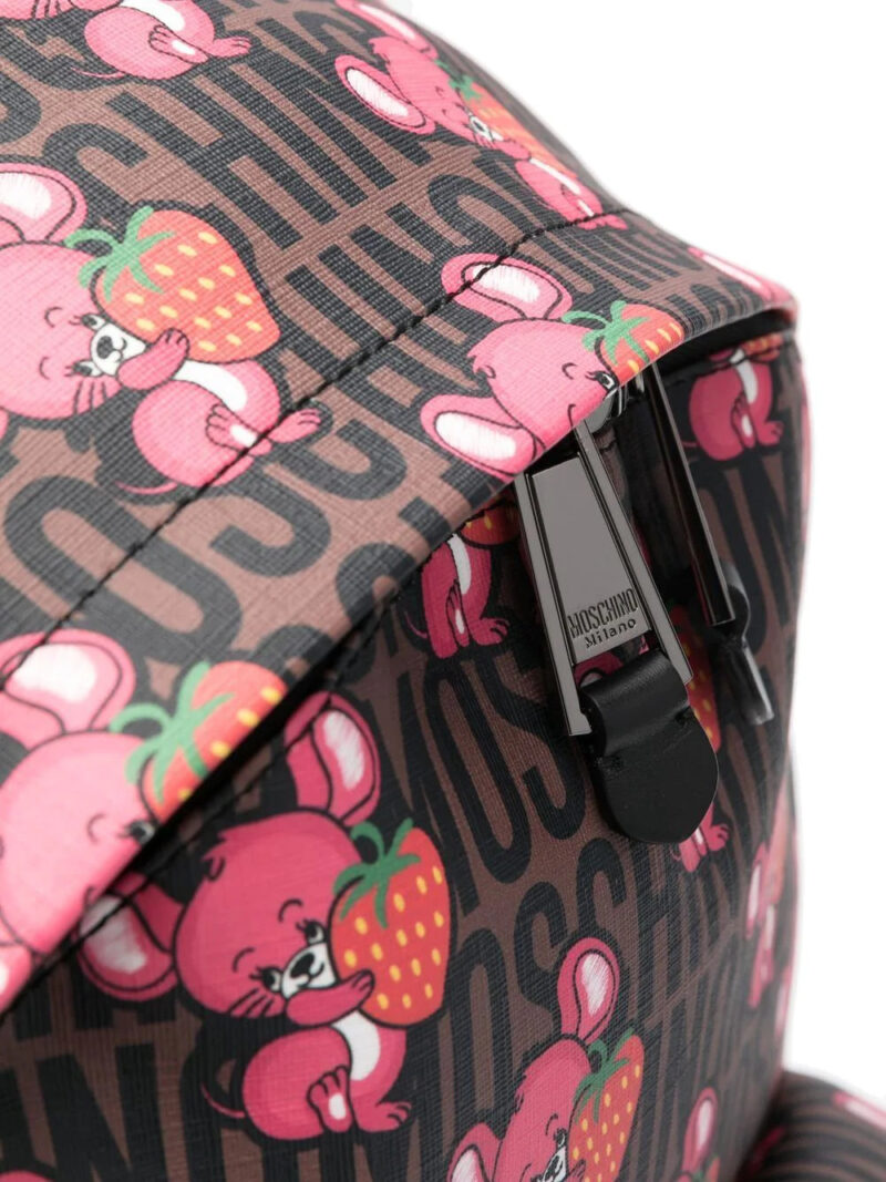 Moschino mouse-print zip-around backpack