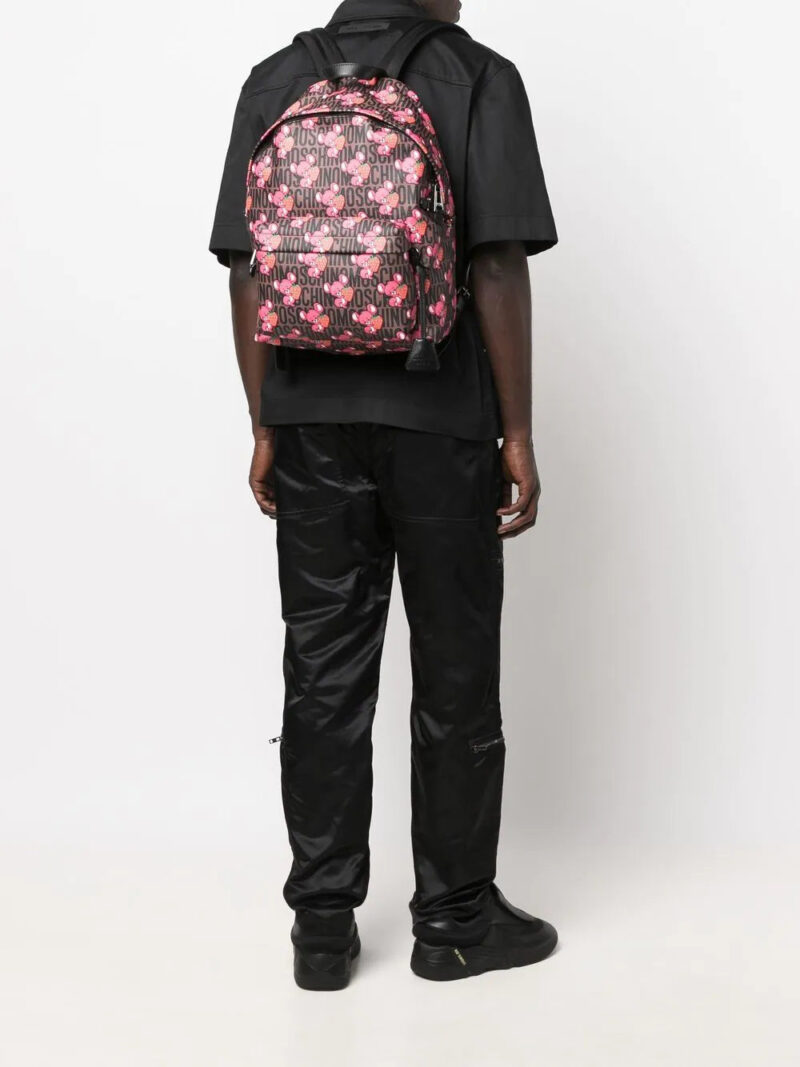 Moschino mouse-print zip-around backpack