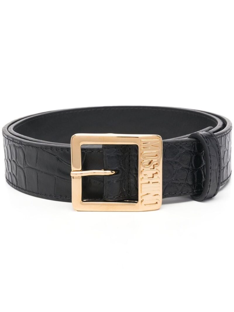 Moschino crocodile-effect leather belt