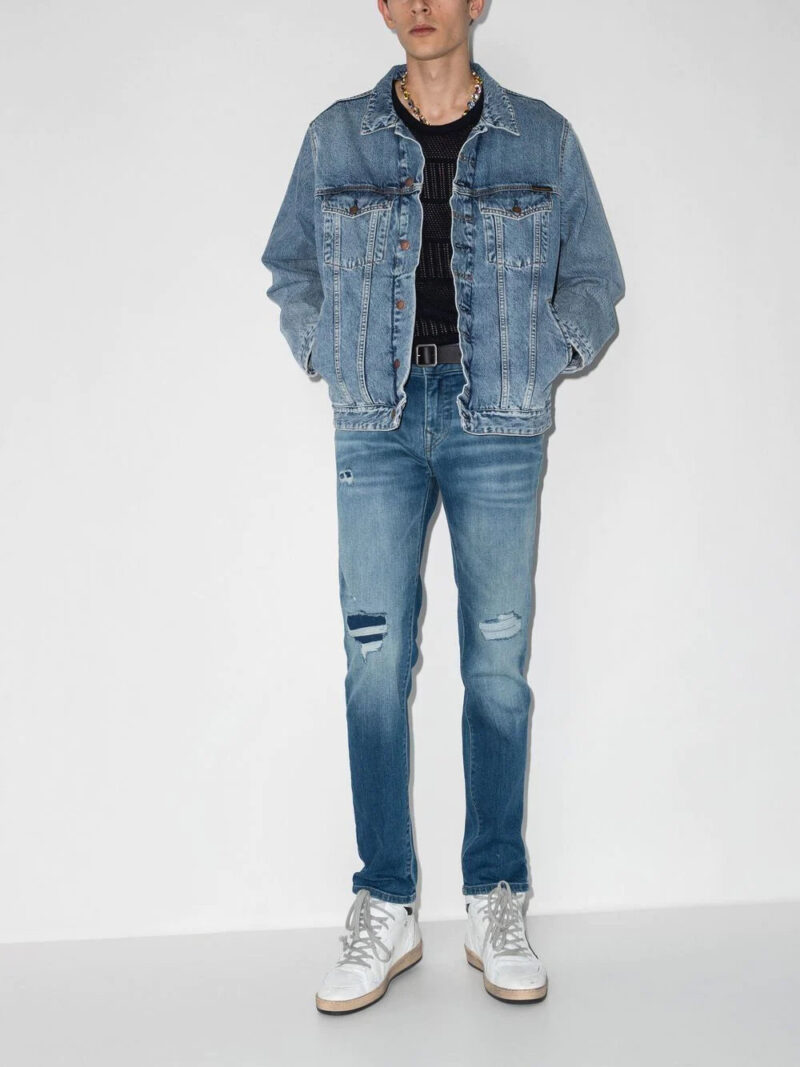 True Religion mid-rise distressed skinny jeans