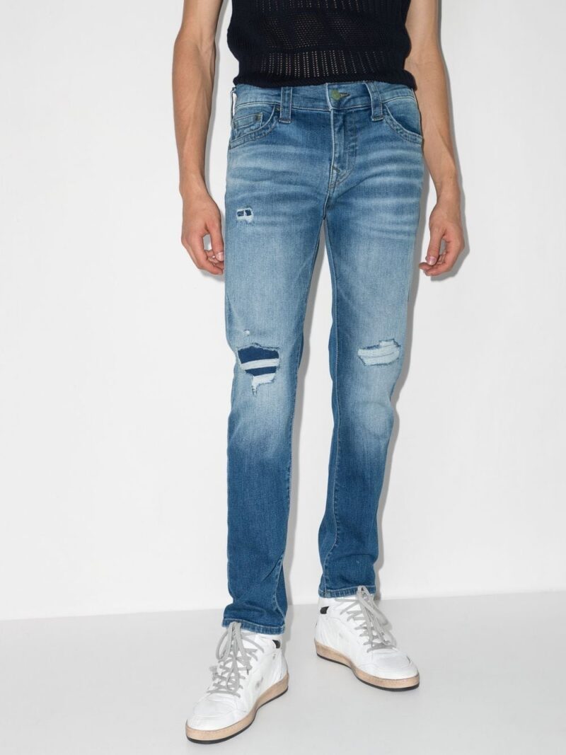 True Religion mid-rise distressed skinny jeans