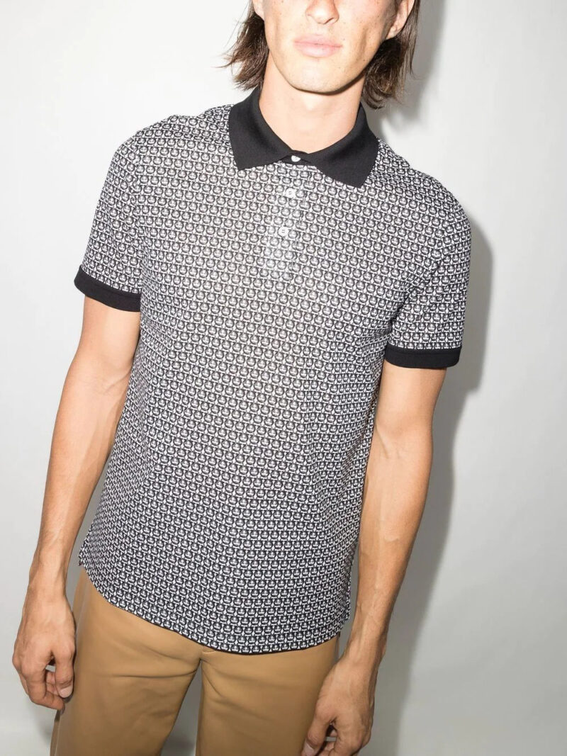 Ferragamo Gancini print polo shirt