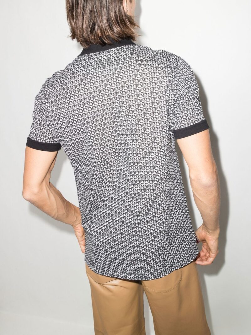 Ferragamo Gancini print polo shirt