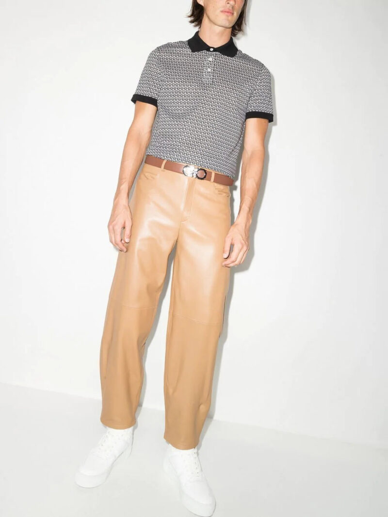 Ferragamo Gancini print polo shirt