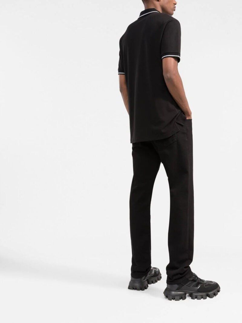 Versace logo-patch polo shirt